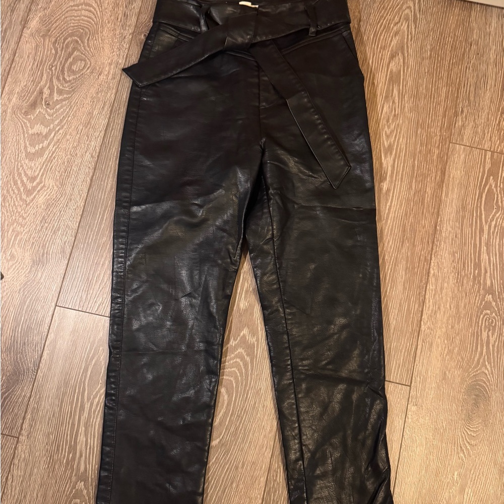 Saltwater LUXE Black Faux Leather Pants